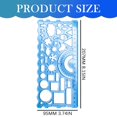 thumbnail image 3 of Desk Supplies 2 Pcs Geometric Drawings Templates Multi Shaped Drafting Stencils Plastic Measuring Templates Rulers Clear Drawing Triangle Tool Protractor Set for Studying Designing Arts and Crafts, 3 of 8