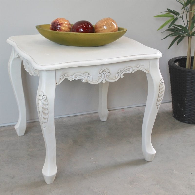 Queen Anne Coffee Table White Distressed Antique White Queen Anne