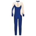 thumbnail image 4 of iiniim Kids Girls Sparkly Long Sleeve Full Body Unitard Gymnastics Leotard Bodysuit Ballet Dancewear Navy Blue 8, 4 of 7