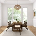 thumbnail image 3 of Plank+Beam 72" Classic Solid Wood Dining Table Set with 6 Chairs, White Wirebrush, Black, 3 of 6