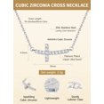 thumbnail image 5 of FindChic Cross Necklace for Women, Dainty Tiny Sideway Silver Cross Choker Pendant Necklace with Cubic Zirconia, Trendy Cute Easter Basket Stuffers Baptism Religious Faith Jewelry Gift, 5 of 9