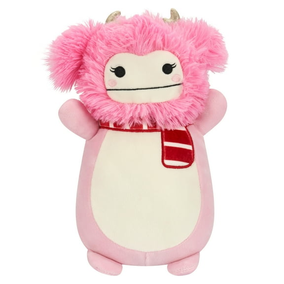 Squishmallows10 inch Brina The Pink Bigfoot with Scarf Hugmee - Childs Ultra Soft Stuffed Toy