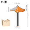 thumbnail image 2 of 1-3pcs Shank Woodworking Router Bit Set ,Tip Engraving Router Bit Door Plate Numerical Control Engraving Machine Tools ,Great Multi-Purpose Application, 2 of 3