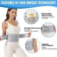 thumbnail image 3 of Soporte para espalda EgJoey para aliviar el dolor lumbar, unisex, gris, L, 3 of 8