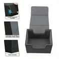 thumbnail image 4 of Sports Cards Storage Box Magnetic Closure PU Leather Card Holder for 100+ Double Sleeved Cards 2 Layer Rainproof Design with Soft Microfiber Lining, 4 of 7