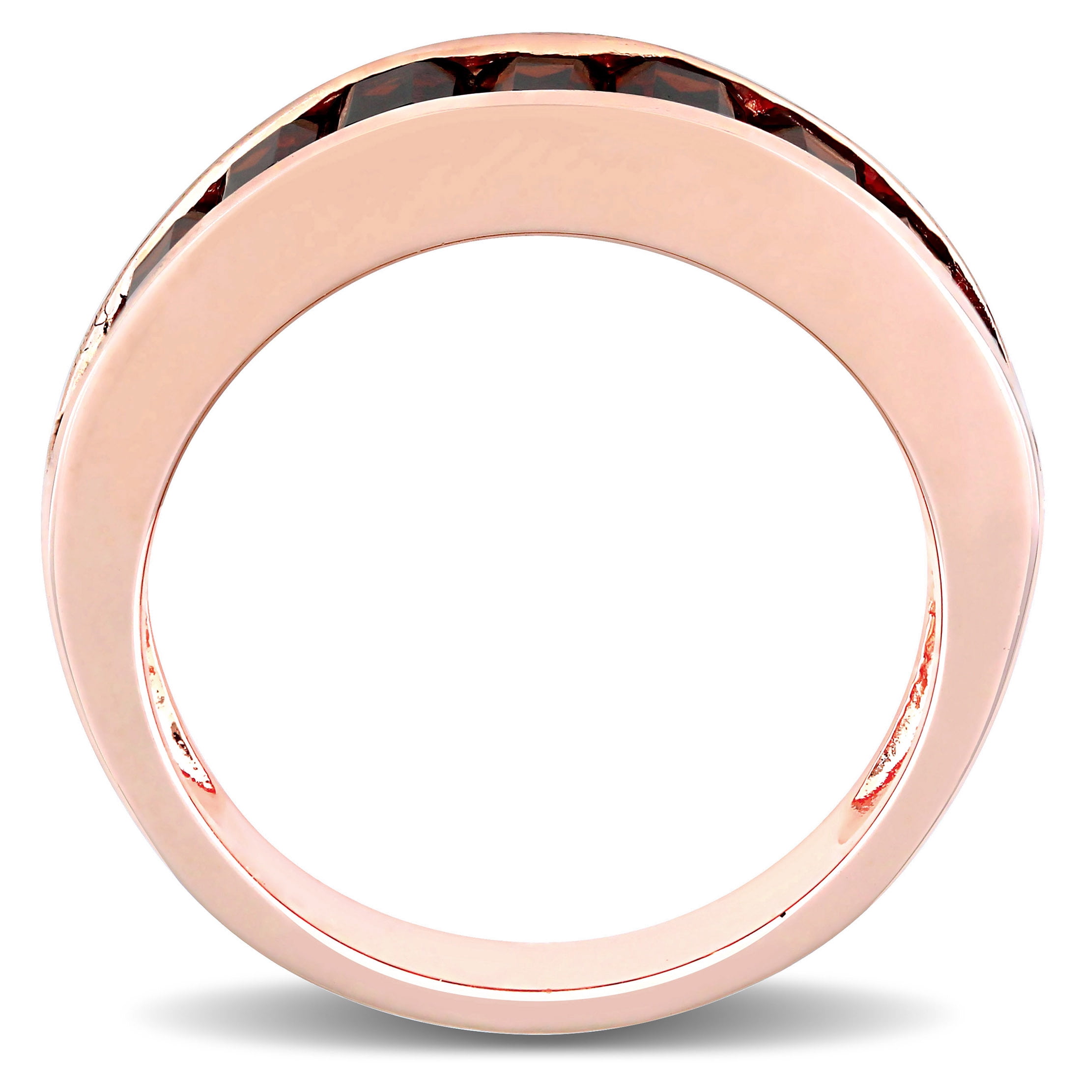 Everly Women's Garnet Rose Gold Plated Ring