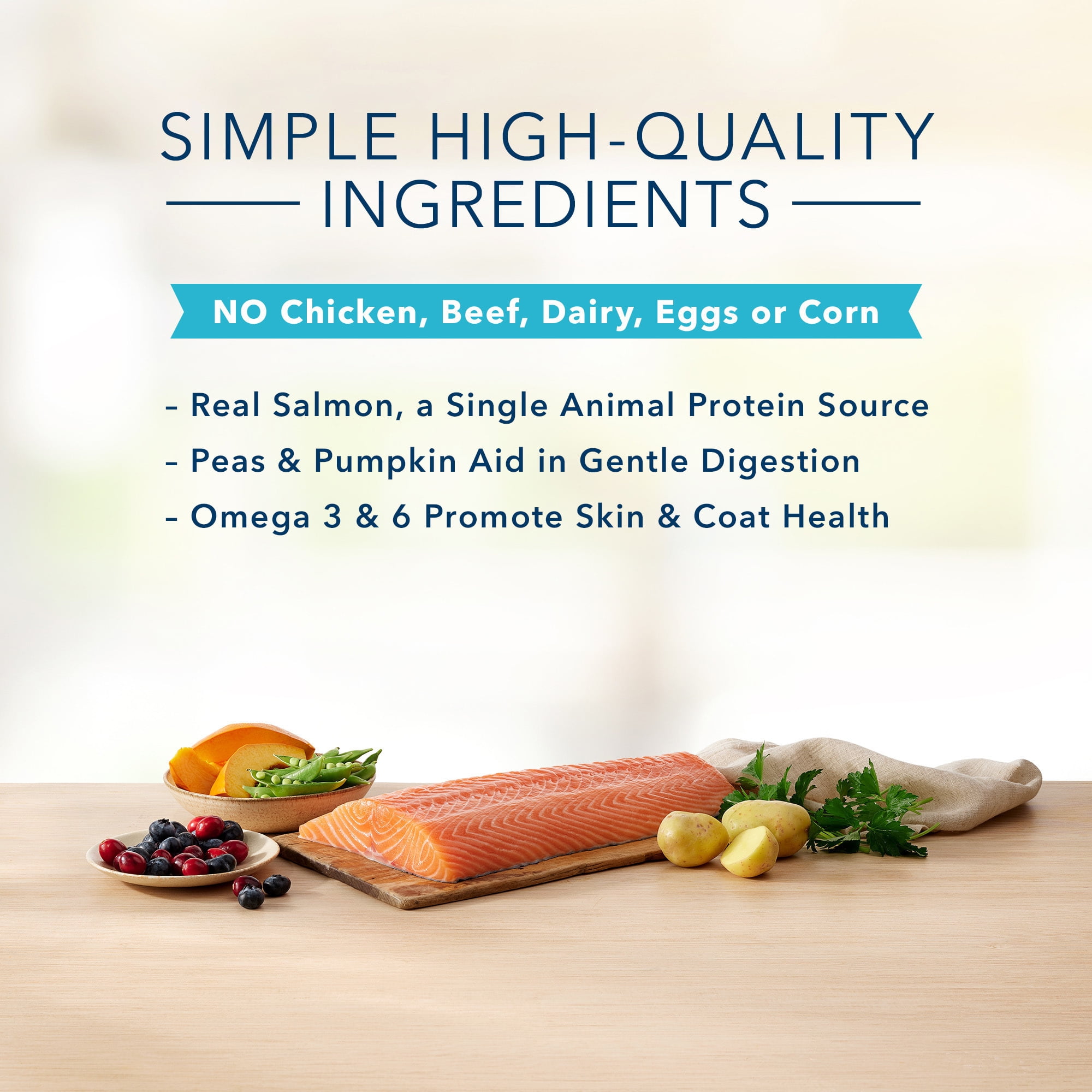 blue salmon and potato dog food