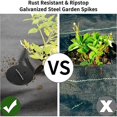 thumbnail image 5 of Paquete de 60 grapas para mantillo de plantas de jardín paisajístico de 15 cm + 60 selladores, estacas de suelo galvanizadas en forma de U de calibre 11 para tela de control de m, 5 of 5