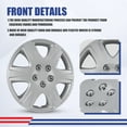 thumbnail image 6 of 4Pcs/set Cover Hubcaps ,15 Inch Hubcaps Wheel Rims Cover for 2005-2008 TOYOTA COROLLA with Decoration Nuts Compatible With Steel Wheels and Snap On Installation PP Material（15-Inch, Lacquer), 6 of 8