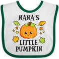 thumbnail image 3 of Inktastic Nanas Little Pumpkin with Leaves and Stars Boys or Girls Baby Bib, 3 of 4