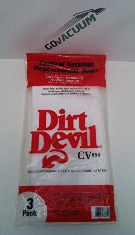 Dirt Devil Central Vacuum Bags 7767-W - Genuine 3/pk - Walmart.com