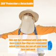 thumbnail image 2 of Sombrero de pesca, sombrero para el sol con protección solar y solapa para el cuello para hombres y mujeres, 2 of 5