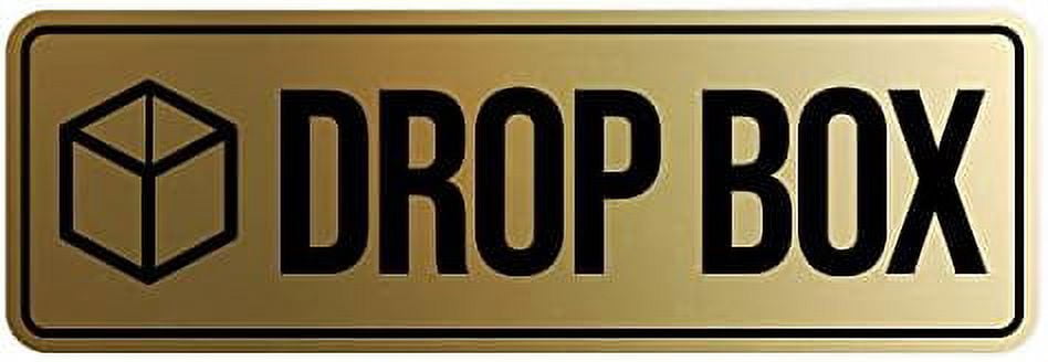 Standard Drop Box Sign (Brushed Gold) - Large - Walmart.com