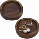 thumbnail image 1 of 2 bandejas para anillos de madera de nogal, 7 cm de diámetro, planas y redondas, para joyas, color marrón coco., 1 of 9