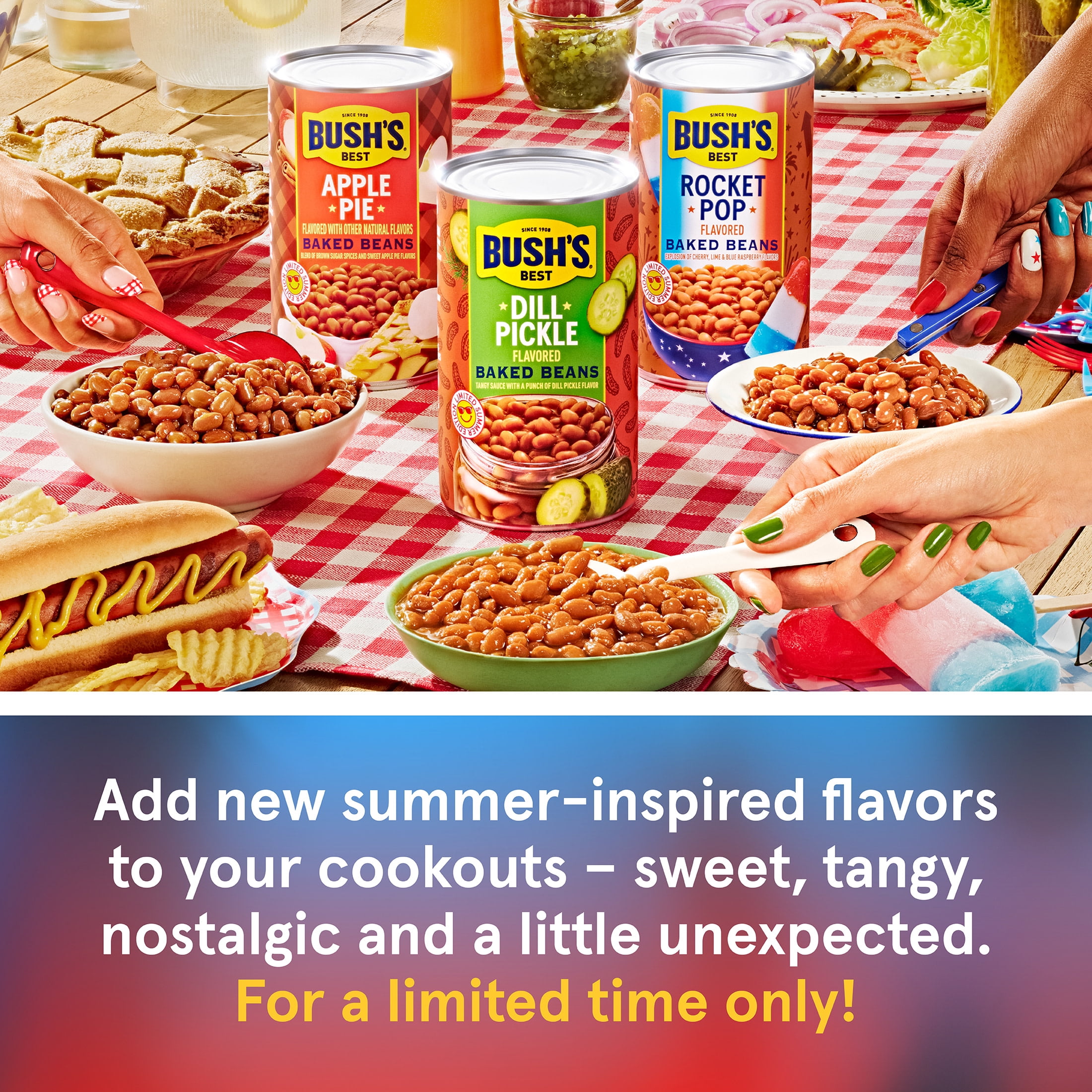 Bush's Rocket Pop Flavored Baked Beans, Limited Summer Edition Canned Beans, 28 oz Can