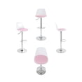 thumbnail image 4 of Set 2 Sillas Altas Para Barras De Cocina Desayunador O Bar Cromado Rosa, 4 of 11