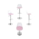 thumbnail image 4 of Set 2 Sillas Altas Para Barras De Cocina Desayunador O Bar Cromado Rosa, 4 of 11