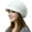 White, variant on Grofry Women Winter Hat Thick Plush Knitted Short Brim Heat Retention Windproof Headgear Commuting Outdoor Beanie