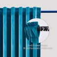 thumbnail image 4 of Top Finel 100% Blackout Velvet Pleated Window Shades, 52 x 90 Inch, Teal Green, 4 of 9