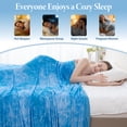 thumbnail image 5 of Cooling Throw Blanket with Double Sided Cold Effect, 60"x90"Lightweight Breathable Cold Comforter Blankets for Hot Sleepers Night Sweats,Blue, 5 of 5