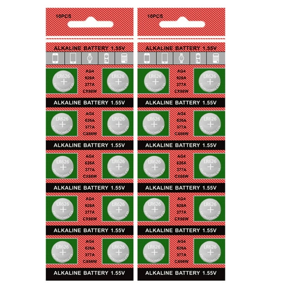 Multipacks of 20/10 AG4 377 LR626 Watch Alkaline Button Cell Batteries Button Batteries for Toy & Timepieces
