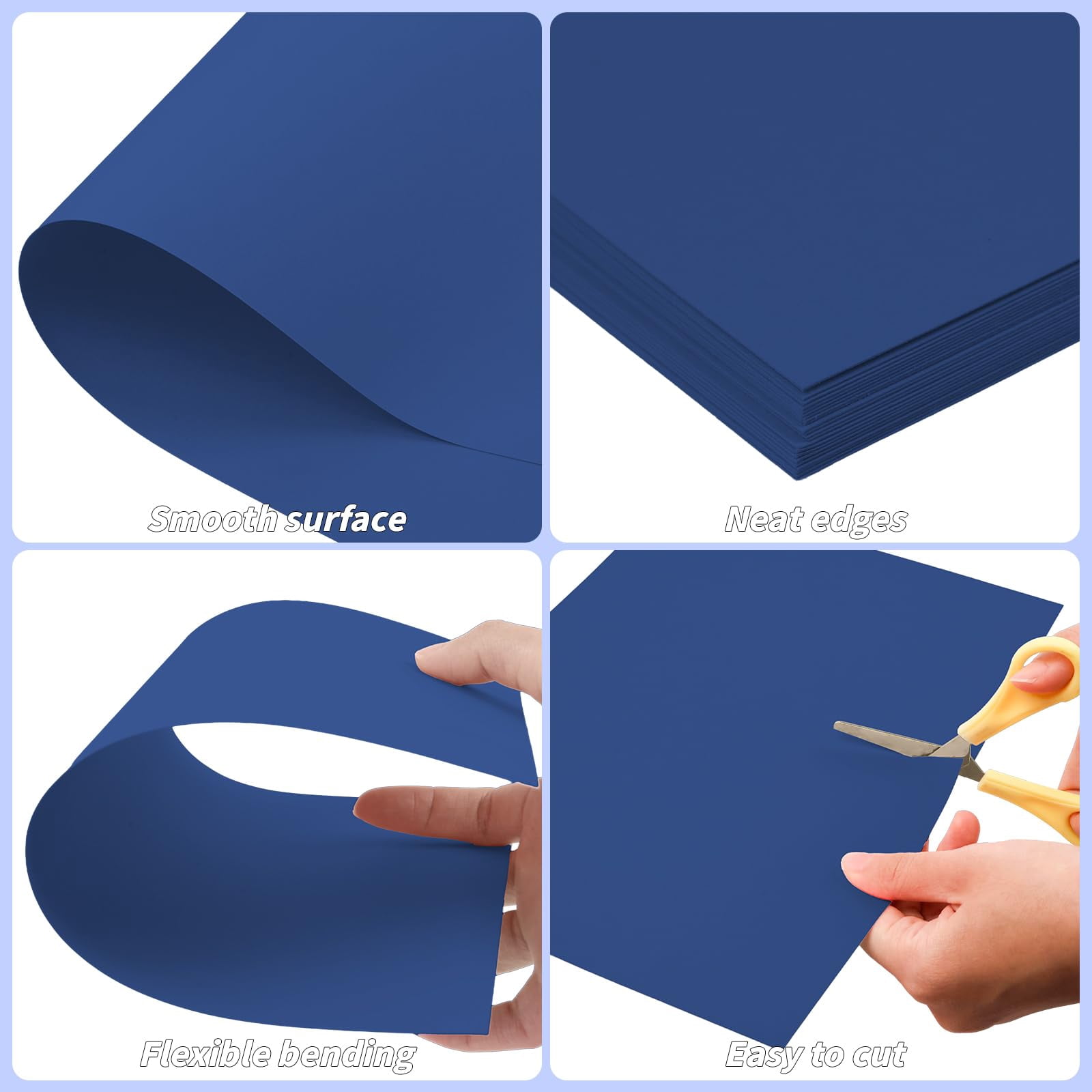 Navy Cardstock Paper 8.5'' X 11''  100 Sheets 180gsm/65 Lb Printer Cover Card Stock Construction For Making Printing Craft Drawing Scrapbooking School Supplies