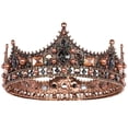 thumbnail image 3 of 3X Coronas de para Hombres - Barroca de Cristal de Diamantes de Imitación Vintage, de Reyes para Hombres para la Fiesta de Graduación En El Teatro, 3 of 5