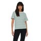 thumbnail image 3 of ONLY Camiseta de mujer - ONLLIVINA LIFE STRIPE TEE, manga corta, cuello redondo, rayas Blanco/Verde M (Medium), 3 of 4