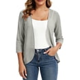 thumbnail image 5 of DAFPZW Women Shrug Chiffon Cardigans Open Front Short Sleeve Dressy Evening Tops 2025 Trendy Sheer Beach Cover Ups, 5 of 9