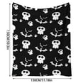 thumbnail image 3 of Sahpxhe Halloween Flannel Throw Blanket, Ghost, Bat Pattern Orange Festive Blankets for Bed, Couch or Halloween decorations 51.18x59.1Inch Black, 3 of 6