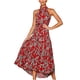 thumbnail image 1 of Vestido HUOGUO, a la moda, de verano, sin mangas, halter, para mujer, 1 of 4