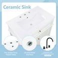 thumbnail image 4 of Christopher Knight Home 30" Bathroom Vanity with Sink, Soft-Close Door, Tip-out Drawer, White, 4 of 7