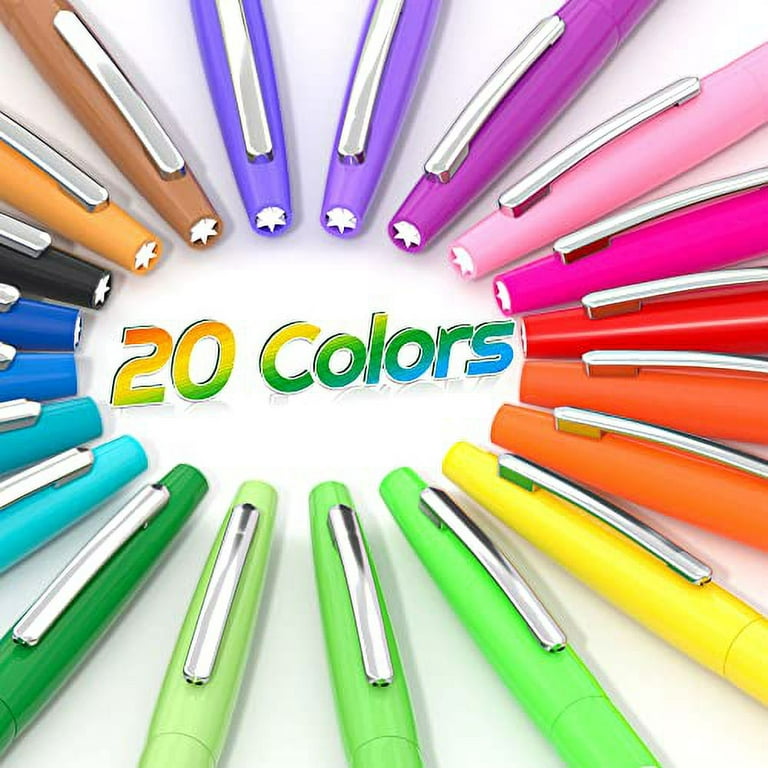 20 Colors Metallic Marker Pens, Lelix Fine Tip Paint Pens for DIY Photo  Album, Black Paper, Card Making, Rock Art Painting, Scrapbooking, Glass,  Metal, Wood _Shopping Online