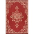 thumbnail image 5 of SAFAVIEH Beach House Harding Traditional Indoor/Outdoor Area Rug Red/Cream, 5'3" x 7'6", 5 of 8
