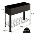 thumbnail image 3 of Walsport 40'' Raised Garden Bed Outdoor Elevated Planter Metal Plant Box with Legs Standing Garden Stand,Galvanized Steel Frame Planter Box for Vegetables, Flowers, Herbs, Black, 3 of 10