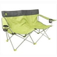 thumbnail image 1 of Coleman 2 Person Camping Quattro Lax Double Quad Chair w/ Pockets | Green & Grey, 1 of 5