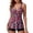 2-Purple, variant on Women's Tankini Bathing Suits Two-Piece Tummy Control Swim Dress High Waist Printing Padded Swimsuits with Boyshorts
