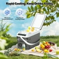 thumbnail image 5 of Advwin 12V Car Refrigerator Portable, 23Quart Electric Plug-in Coolers for Camping, Travel, RV, Grey, 5 of 11