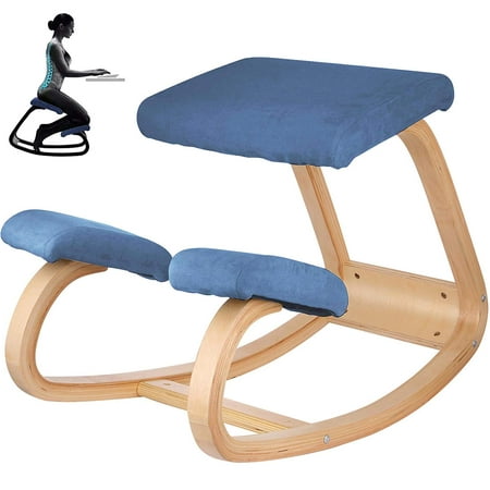 BestEquip Ergonomic Kneeling Chair Beech wood Ergonomic Kneeling Office Chair Perfect for Body Shaping and Relieving