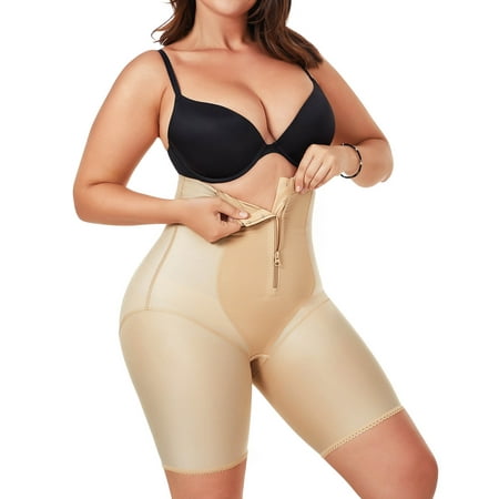 

Loday Waist Trainer for Women Shapewear Tummy Control Panty High Waist Butt Lifter Body Shaper Shorts Thigh Slimmer Girdle(Beige M）