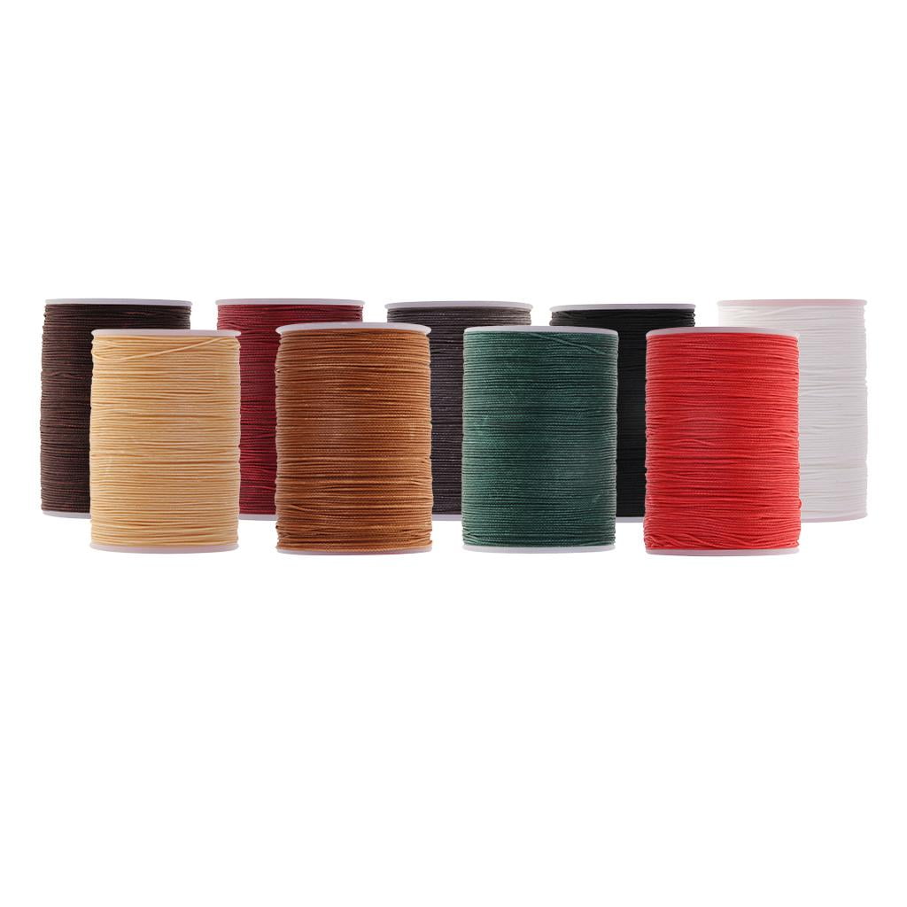 HILABEE 5X Leather/CANVAS Sewing Waxed Thread 0.5mm For LeatherCraft DIY, Heavy Duty Material, Shoes, Purses, Luggage, Tents, Backpacks, Sleeping Bags Repair