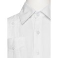 thumbnail image 2 of Gentlemens Collection Big Boy's Little boys Long Sleeve/Short Sleeve Linen Look Guayabera Shirt, 2 of 4