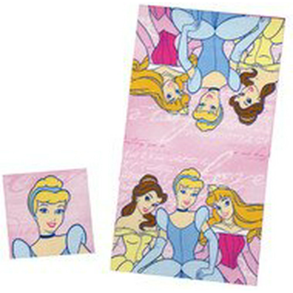 Disney Princess Bath Towel & Wash Cloth Set