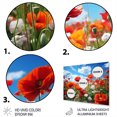 thumbnail image 3 of Designart "Dancing Poppies Red and Blue Floral Rhapsody II" Floral Metal Art Print, 3 of 5