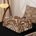 thumbnail image 5 of Erosebridal Gothic Aztec Zipper Queen Comforter Set with Fitted Sheet and 2 Pillowcases, Southwestern Rhombus Zipper Bedding Set, Cocoa Ivory, Black Reversible, 5 of 7