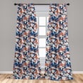 thumbnail image 5 of Ambesonne Mid Century Curtains, Colors Shapes Grid, Pair of 28"x84", Multicolor, 5 of 5
