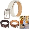 thumbnail image 3 of Men's Stylish Casual Waistband PU Leather Pin Buckle Waist Strap Business Belt, 3 of 7