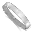 thumbnail image 5 of Auriga Fine Jewelry 18K White Gold Hammered 11mm Solid Hinged Bangle for Men, 5 of 6