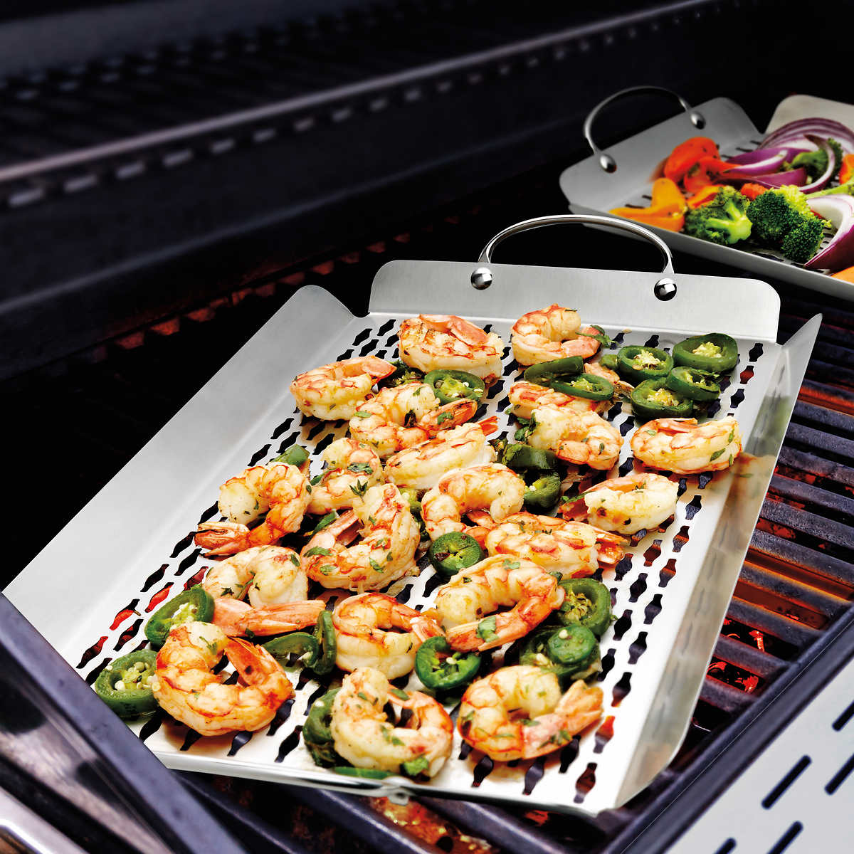 Linkfair Stainless Steel Grill Baskets, 2piece