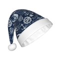 thumbnail image 2 of Fuzoiu Sailing Cruises Nautical Print Santa Hat Christmas Hat for Adults,Santa Hats with Pompom, Unisex Xmas Holiday Hat for Christmas New Year Festive Party Supplies, 2 of 6